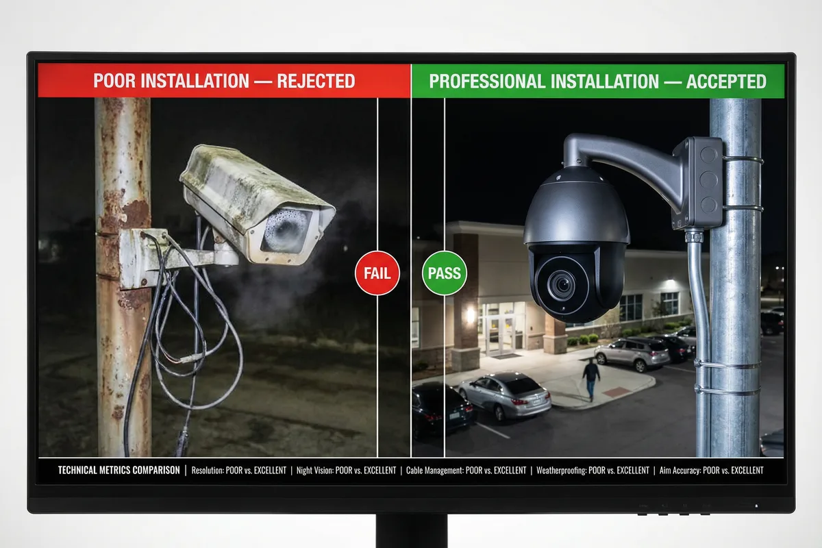 Quality comparison: poor vs professional installation