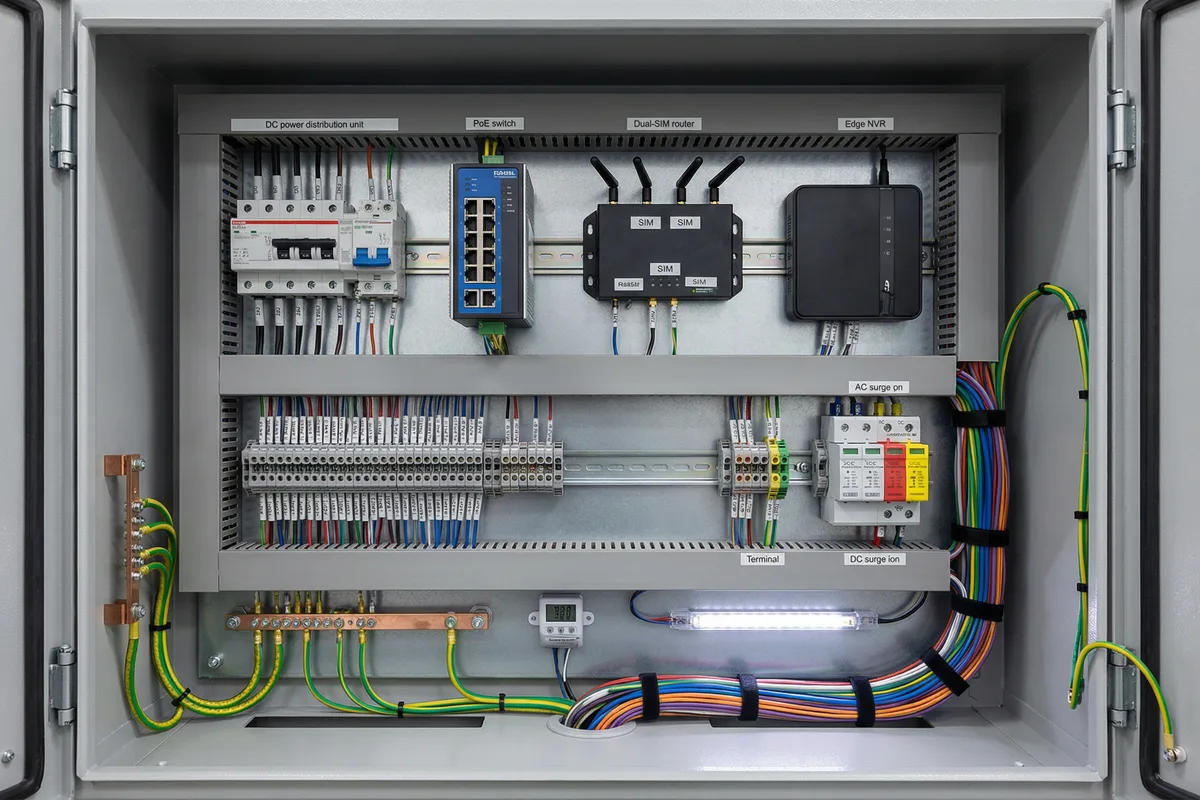 Pipeline pumping station cabinet interior