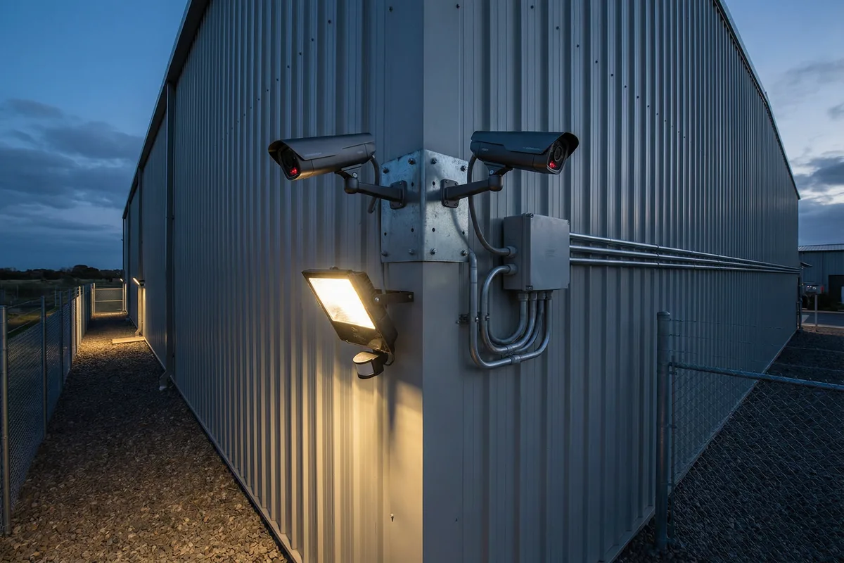 Warehouse exterior perimeter surveillance