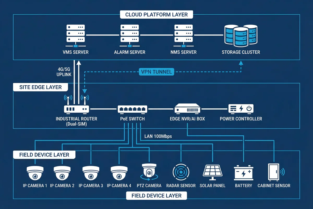Typical system topology diagram